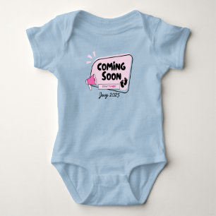 Coming Soon Cute Custom Pregnancy Announcement Baby Bodysuit