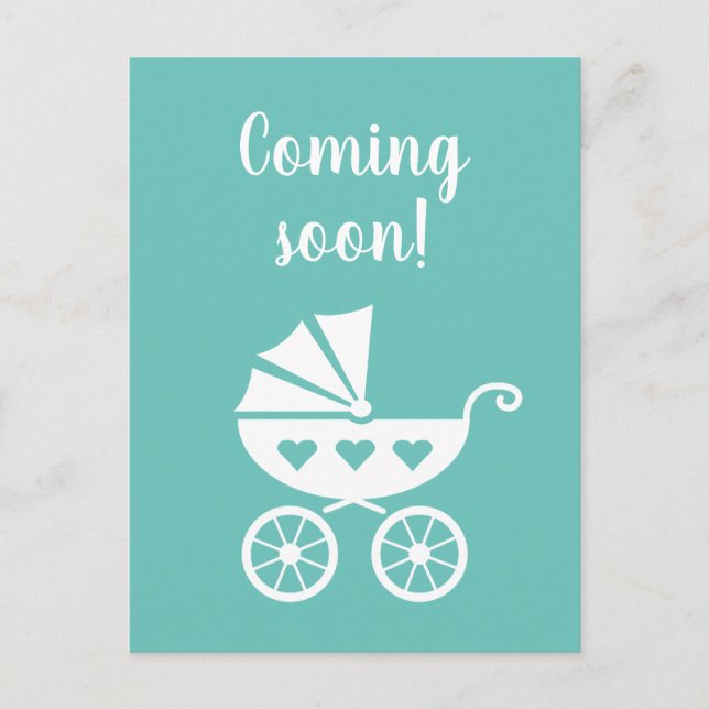 Coming soon cute pregnancy announcement cards (Front)