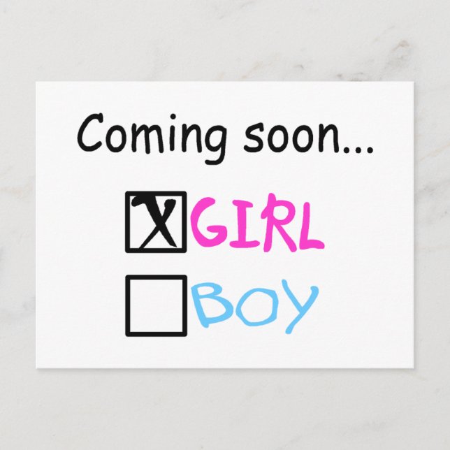Coming Soon... (Girl) Postcard (Front)