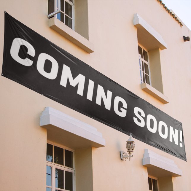 Coming Soon l Black & White Advertising Text Banner (Creator Uploaded)