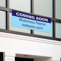 Coming Soon Light and Dark Blue White New Business