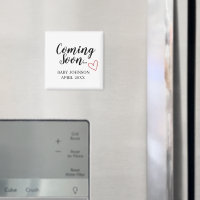 Coming Soon New Baby Announcement Magnet