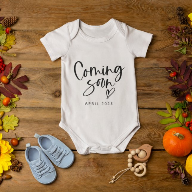 Coming Soon New Baby Announcement Unisex Bodysuit (Creator Uploaded)