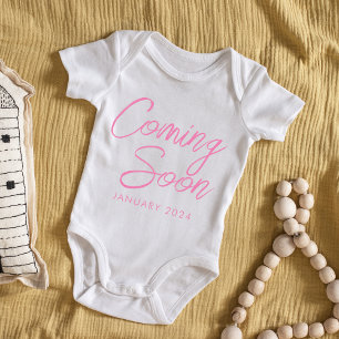Coming Soon New Baby Girl Announcement Bodysuit