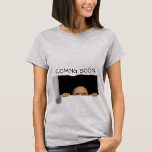 Coming Soon Peek-A-Boo Baby Custom T-Shirt