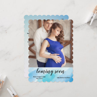 Coming Soon Photo Pregnancy Announcement Card