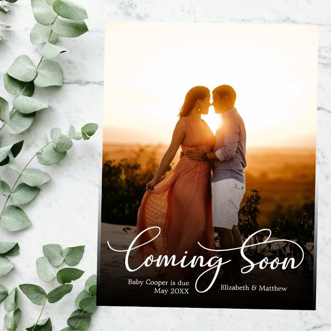 Coming Soon Photo Pregnancy Announcement Card (Creator Uploaded)