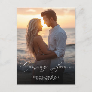 Coming Soon Photo Pregnancy Announcement Postcard