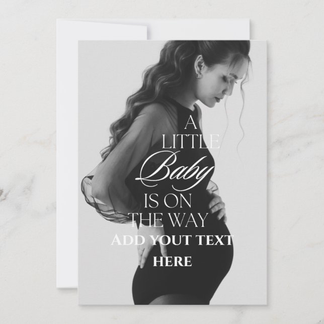 Coming Soon Photo Pregnancy Announcement Postcard (Front)