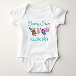 Coming Soon Pregnancy Announcement  Baby Bodysuit
