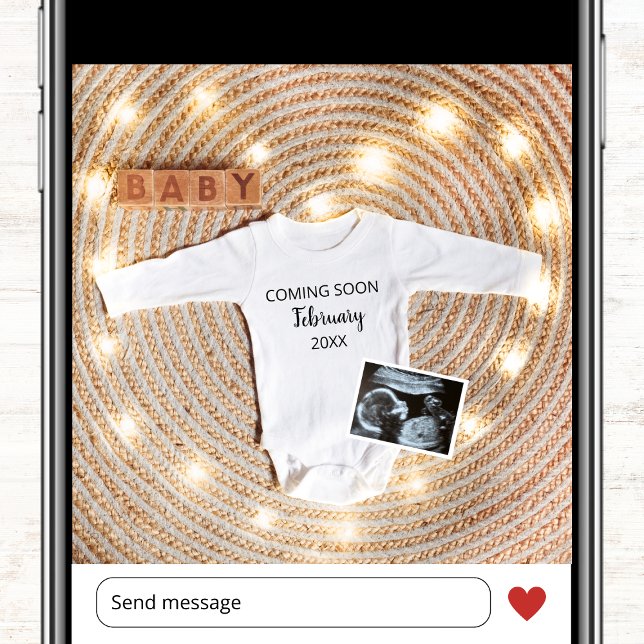 Coming Soon Sonogram Ultrasound Photo Pregnancy Announcement (coming soon pregnancy announcement photo card sonogram ultrasound photo pregnancy reveal)