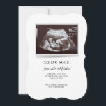 Coming Soon Ultrasound Baby Gender Reveal Card<br><div class="desc">It's always a good time to share this exciting news with your nearest and dearest. Customise this card by uploading your ultrasound photo,  add your details and let everyone know about this special news.</div>