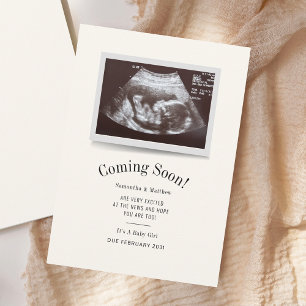 Coming Soon Ultrasound Photo Pregnancy Announcement