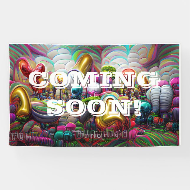 Coming Soon Vinyl Banner 3' x 5' Banner (Horizontal)