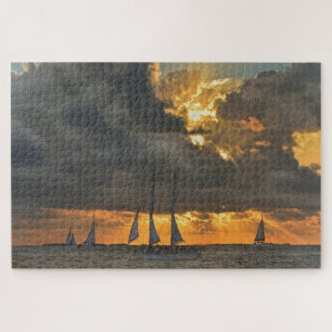 Coming Storm at Sunset in Key West, Florida Jigsaw Puzzle