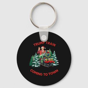Coming To Town Santa Trump 2024 Xmas Trump Train C Key Ring