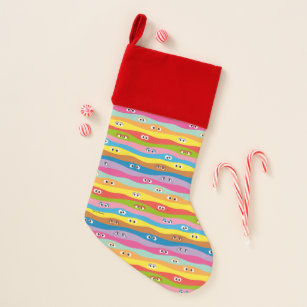 Coming Together Eyes Pattern Christmas Stocking
