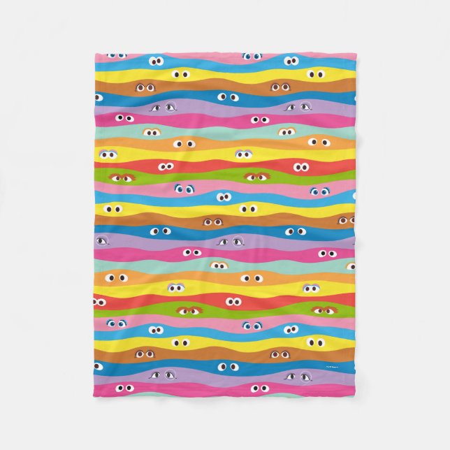 Coming Together Eyes Pattern Fleece Blanket (Front)