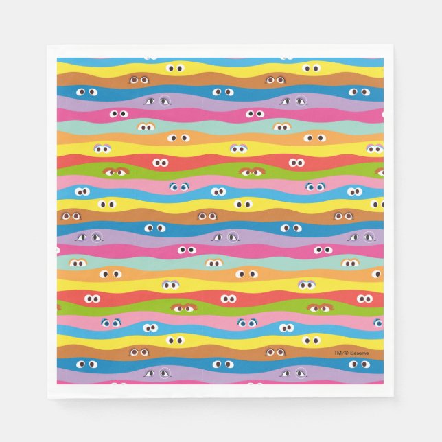 Coming Together Eyes Pattern Napkin (Front)
