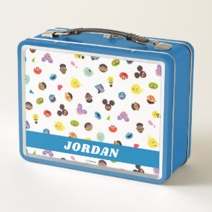 Coming Together Faces Pattern   Add Your Name Metal Lunch Box