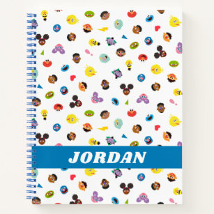 Coming Together Faces Pattern   Add Your Name Notebook