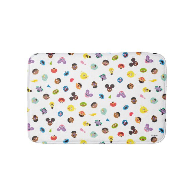 Coming Together Faces Pattern Bath Mat (Front)