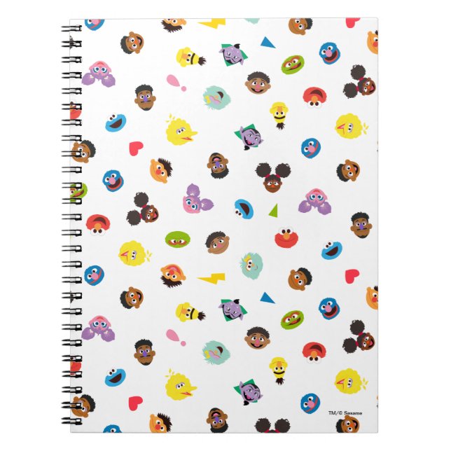 Coming Together Faces Pattern Notebook (Front)