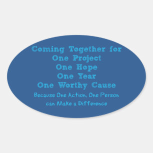 Coming Together Oval Sticker