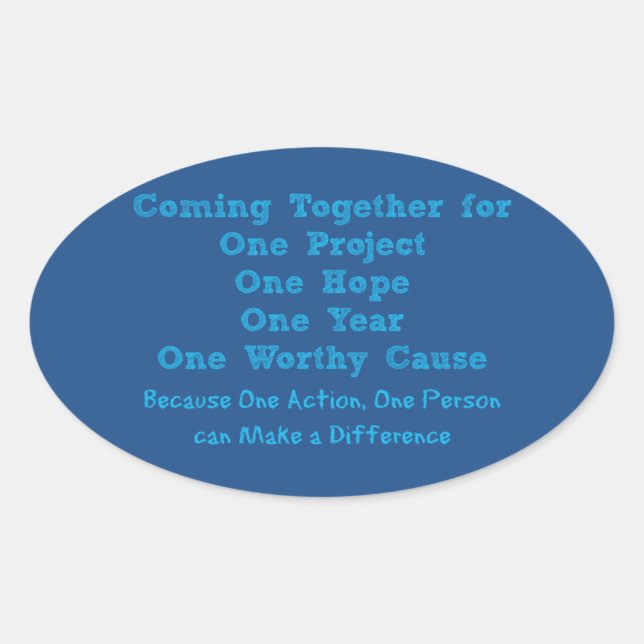 Coming Together Oval Sticker (Front)