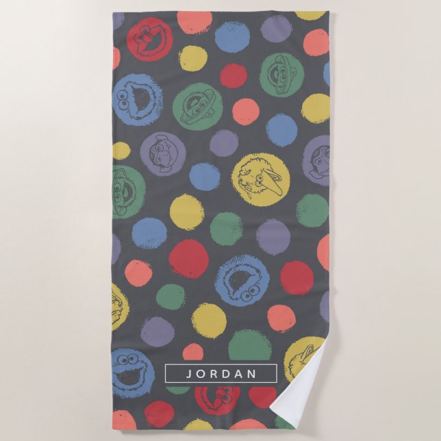 Coming Together Polka Dot Pattern Beach Towel (Front)