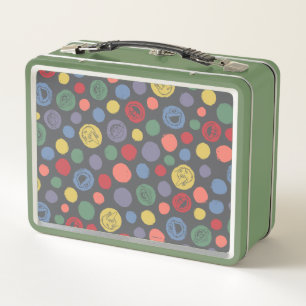 Coming Together Polka Dot Pattern Metal Lunch Box