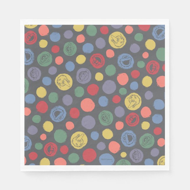 Coming Together Polka Dot Pattern Napkin (Front)