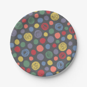 Coming Together Polka Dot Pattern Paper Plate