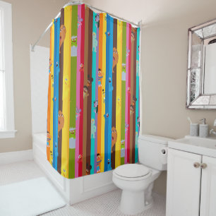 Coming Together Stripe Pattern Shower Curtain