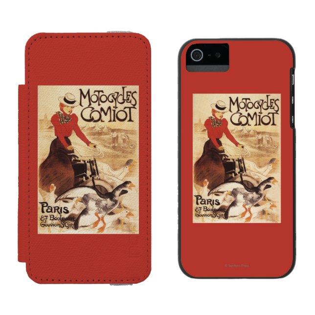Comiot Motocycles Woman and Geese Promo Poster Incipio iPhone Wallet Case (Side by Side)