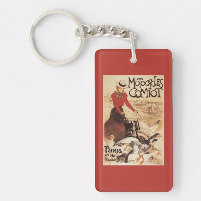Comiot Motocycles Woman and Geese Promo Poster Key Ring (Front)