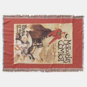 Comiot Motocycles Woman and Geese Promo Poster Throw Blanket