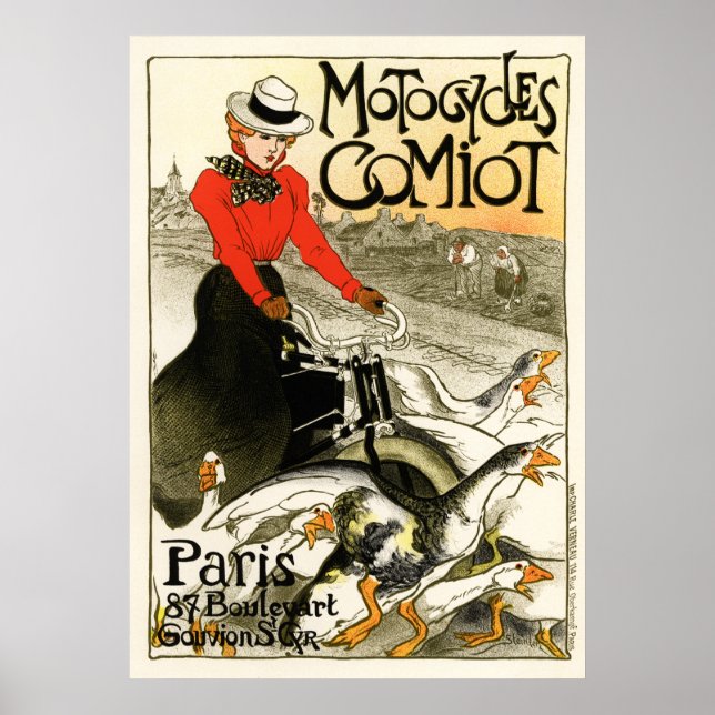 Comiot motorcycles Steinlen Poster (Front)