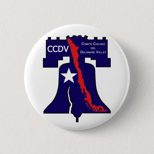 Comite Chileno del Delaware Valley - DDCV 6 Cm Round Badge (Front)