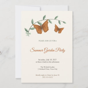 Comma Butterfly Garden Party Invitation