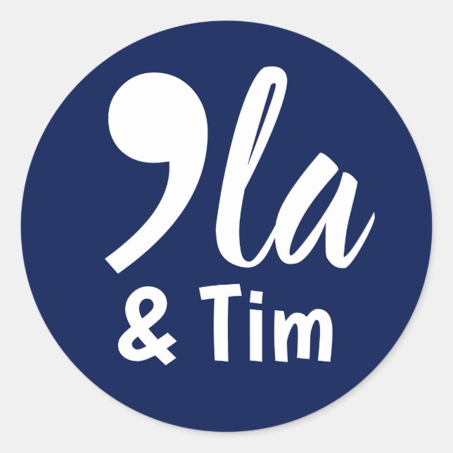 Comma Kamala and Tim 2024 Classic Round Sticker (Front)