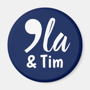 Comma Kamala and Tim 2024 Magnet