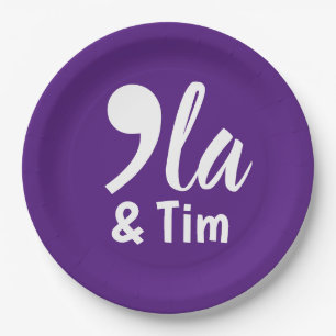 Comma Kamala and Tim 2024 Paper Plate