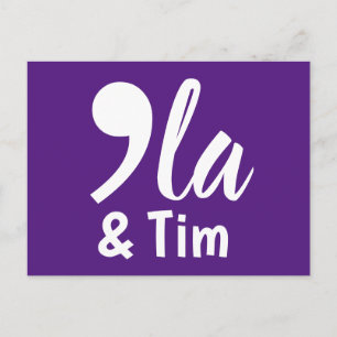 Comma Kamala and Tim 2024 Postcard