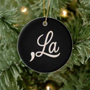 Comma La 2024 For President Election Funny Kamala Ceramic Ornament