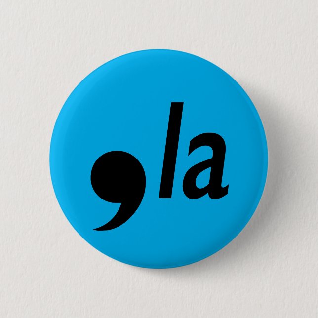 comma la 6 cm round badge (Front)