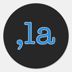 Comma La Blue Comma La - Kamala Harris 2024 Us  Classic Round Sticker