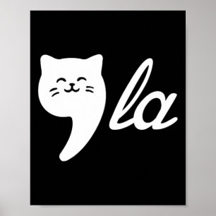 Comma La Cat Ladies For Kamala Harris Kids Girls F Poster