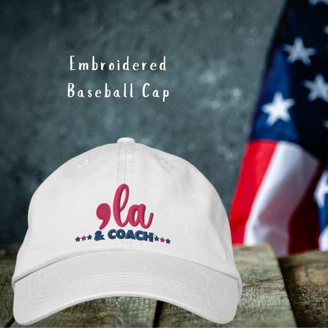 Comma La & Coach Kamala Harris Tim Walz  Embroidered Hat (Creator Uploaded)