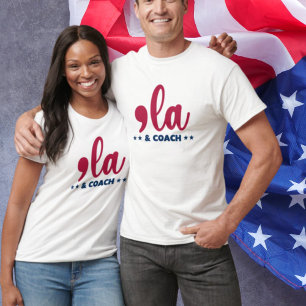 Comma la & Coach-Kamala Harris Tim Walz T-Shirt